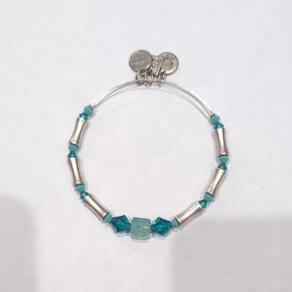 Alex and Ani Silver and Blue Bracelet